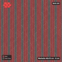 Interlock (Pasco) 40x10 cm · MAR-205 · Upright Close Accent Courses - Rust & Charcoal