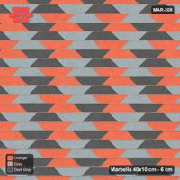 Interlock (Pasco) 40x10 cm · MAR-208 · Three-Tone Cube Illusion - Sunset Slate