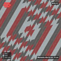 Interlock (Pasco) 40x10 cm · MAR-217 · 60-Degree Concentric Square Rings - Urban Brick