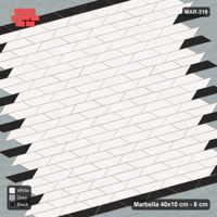 Interlock (Pasco) 40x10 cm · MAR-219 · 15-Degree Double Border Frame - Tuxedo with Kerb Frame