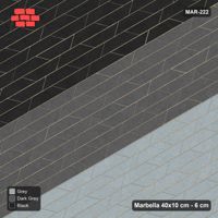 Interlock (Pasco) 40x10 cm · MAR-222 · 30-Degree Three Tone Zones - Graphite Scale