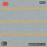 Interlock (Pasco) 40x10 cm · MAR-228 · Fine Accent Stripes - Warm Grey