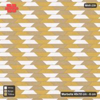 Interlock (Pasco) 40x10 cm · MAR-239 · Three-Tone Cube Illusion - Golden Sand