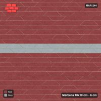 Interlock (Pasco) 40x10 cm · MAR-244 · Central Feature Band - Brick & Ash