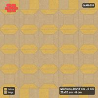 Interlock (Pasco) 40x10 cm · MAR-253 · Bevel Frame Dark Centre - Desert Sun with Square Bands