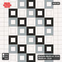 Interlock (Pasco) 40x10 cm · MAR-265 · Diagonal Three-Tone Frames - Tuxedo with Square Columns