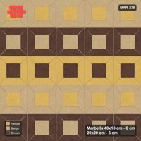 Interlock (Pasco) 40x10 cm · MAR-279 · Three-Tone Frame Rows - Harvest Gold (brown-beige-yellow)