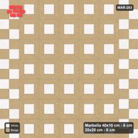 Interlock (Pasco) 40x10 cm · MAR-283 · Framed Square - Ivory & Sand with Square Columns (beige-white)