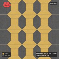 Interlock (Pasco) 40x10 cm · MAR-284 · Bevel Frame - Mustard Slate with Square Columns