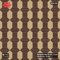 Interlock (Pasco) 40x10 cm · MAR-300 · Bevel Frame - Sandstone (brown-beige)