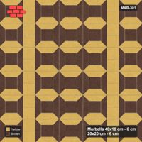 Interlock (Pasco) 40x10 cm · MAR-301 · Bevel Frame Dark Centre - Harvest with Square Columns