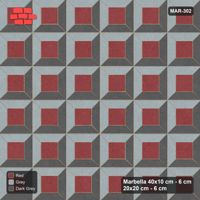 Interlock (Pasco) 40x10 cm · MAR-302 · Three-Tone Corner-Lit Frame - Urban Brick (grey-dark grey-red)