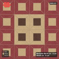 Interlock (Pasco) 40x10 cm · MAR-331 · Three-Tone Medallion - Tuscany and Kerb Frame