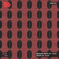 Interlock (Pasco) 40x10 cm · MAR-334 · Bevel Frame - Red & Black