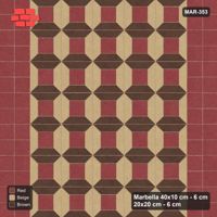 Interlock (Pasco) 40x10 cm · MAR-353 · Three-Tone Bevel Frame - Tuscany with Square Columns (brown-beige-red)