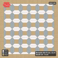 Interlock (Pasco) 40x10 cm · MAR-386 · Three-Tone Bevel Frame - Coastal with Square Border