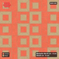 Interlock (Pasco) 40x10 cm · MAR-388 · Module Checkerboard - Clay Court with Square Columns