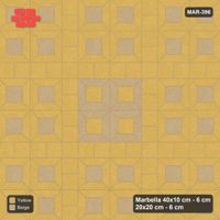 Interlock (Pasco) 40x10 cm · MAR-396 · Centre Medallion - Desert Sun with Square Strips