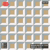 Interlock (Pasco) 40x10 cm · MAR-404 · Three-Tone Corner-Lit Frame - Coastal (grey-white-beige)