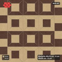 Interlock (Pasco) 40x10 cm · MAR-407 · Alternating Frame Rows - Sandstone with Square Columns