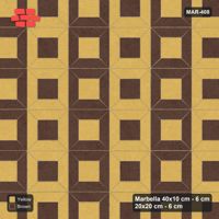 Interlock (Pasco) 40x10 cm · MAR-408 · Alternating Frame Columns - Harvest and Kerb Frame (brown-yellow)