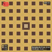 Interlock (Pasco) 40x10 cm · MAR-433 · Three-Tone Medallion - Harvest Gold (yellow-brown-beige)