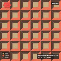 Interlock (Pasco) 40x10 cm · MAR-438 · Three-Tone Corner-Lit Frame - Autumn (brown-orange-beige)