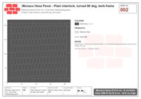 Interlock (Pasco) 27x12 cm · MHX-002 · Plain interlock, turned 90 deg, kerb frame