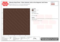 Interlock (Pasco) 27x12 cm · MHX-008 · Plain interlock, laid on the diagonal, kerb frame