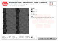 Interlock (Pasco) 27x12 cm · MHX-012 · Horizontal colour stripes, turned 90 deg