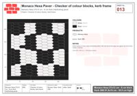 Interlock (Pasco) 27x12 cm · MHX-013 · Checker of colour blocks, kerb frame
