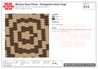 Interlock (Pasco) 27x12 cm · MHX-014 · Hexagonal colour rings