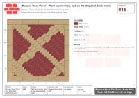Interlock (Pasco) 27x12 cm · MHX-015 · Plaid accent lines, laid on the diagonal, kerb frame