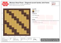 Interlock (Pasco) 27x12 cm · MHX-017 · Diagonal accent bands, kerb frame