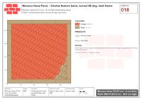 Interlock (Pasco) 27x12 cm · MHX-018 · Central feature band, turned 60 deg, kerb frame