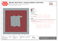 Interlock (Pasco) 27x12 cm · MHX-020 · Central medallion, kerb frame