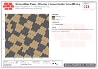 Interlock (Pasco) 27x12 cm · MHX-023 · Checker of colour blocks, turned 60 deg
