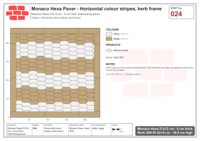 Interlock (Pasco) 27x12 cm · MHX-024 · Horizontal colour stripes, kerb frame
