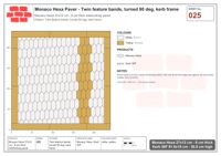 Interlock (Pasco) 27x12 cm · MHX-025 · Twin feature bands, turned 90 deg, kerb frame