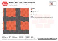 Interlock (Pasco) 27x12 cm · MHX-026 · Plaid accent lines
