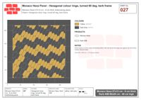 Interlock (Pasco) 27x12 cm · MHX-027 · Hexagonal colour rings, turned 60 deg, kerb frame