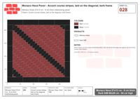 Interlock (Pasco) 27x12 cm · MHX-028 · Accent course stripes, laid on the diagonal, kerb frame