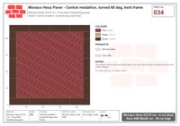 Interlock (Pasco) 27x12 cm · MHX-034 · Central medallion, turned 60 deg, kerb frame