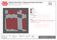 Interlock (Pasco) 27x12 cm · MHX-036 · Plaid accent lines, kerb frame