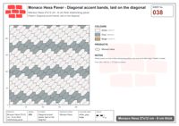 Interlock (Pasco) 27x12 cm · MHX-038 · Diagonal accent bands, laid on the diagonal