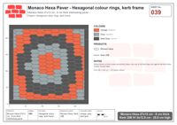 Interlock (Pasco) 27x12 cm · MHX-039 · Hexagonal colour rings, kerb frame