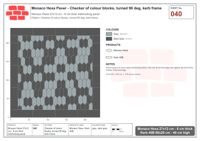 Interlock (Pasco) 27x12 cm · MHX-040 · Checker of colour blocks, turned 90 deg, kerb frame