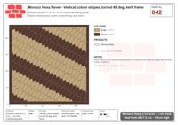 Interlock (Pasco) 27x12 cm · MHX-042 · Vertical colour stripes, turned 60 deg, kerb frame