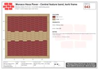 Interlock (Pasco) 27x12 cm · MHX-043 · Central feature band, kerb frame