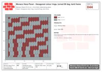 Interlock (Pasco) 27x12 cm · MHX-044 · Hexagonal colour rings, turned 90 deg, kerb frame